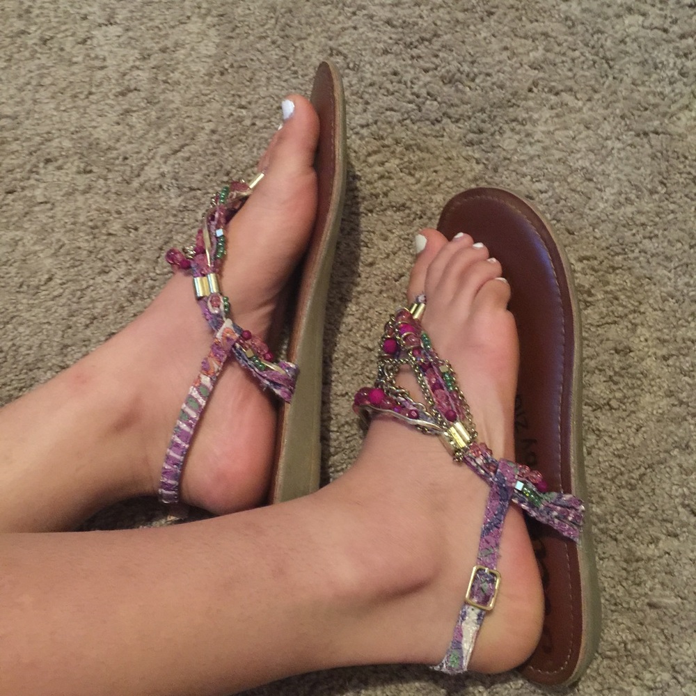 Purple sandals